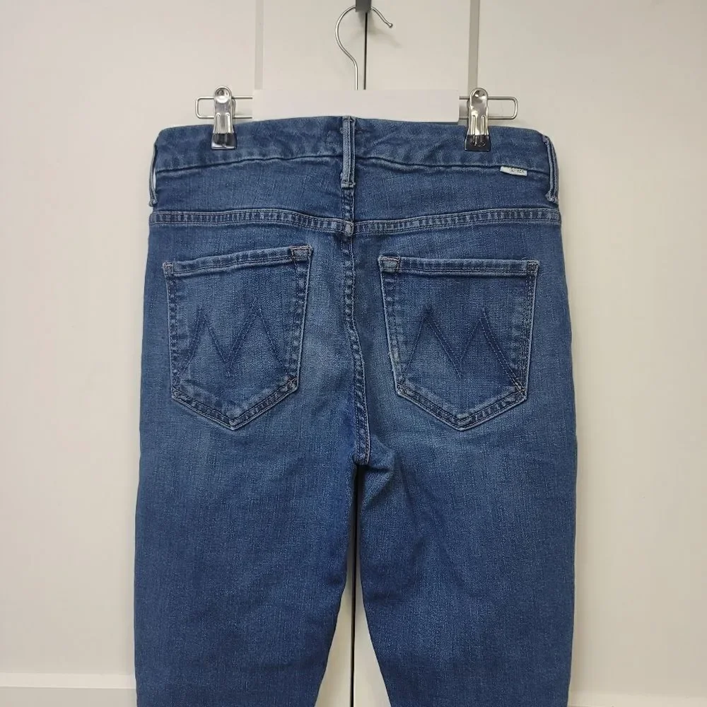 Mother looker high-rise piped skinny jeans in what I had before I had, size 27
